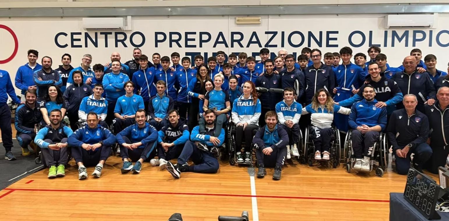 NEL RITIRO DI TIRRENIA LA NAZIONALE AZZURRA DI SCHERMA PARALIMPICA HA