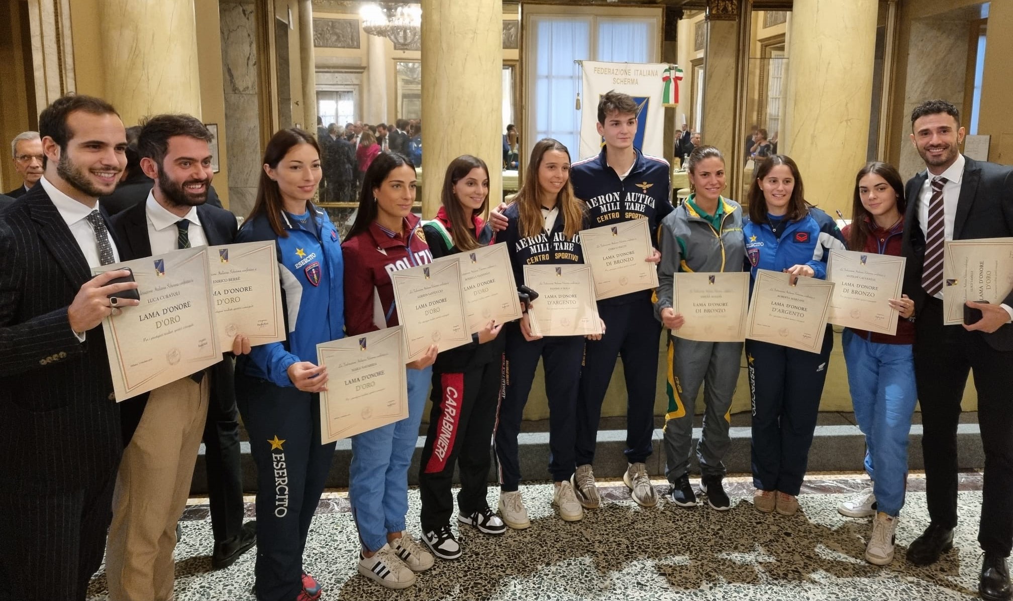 ONORIFICENZE” DELLA FEDERAZIONE ITALIANA SCHERMA – FESTA ED EMOZIONI NELLA  CERIMONIA DI OGGI A MILANO OSPITATA DALLA SOCIETÀ DEL GIARDINO -  Federscherma Toscana